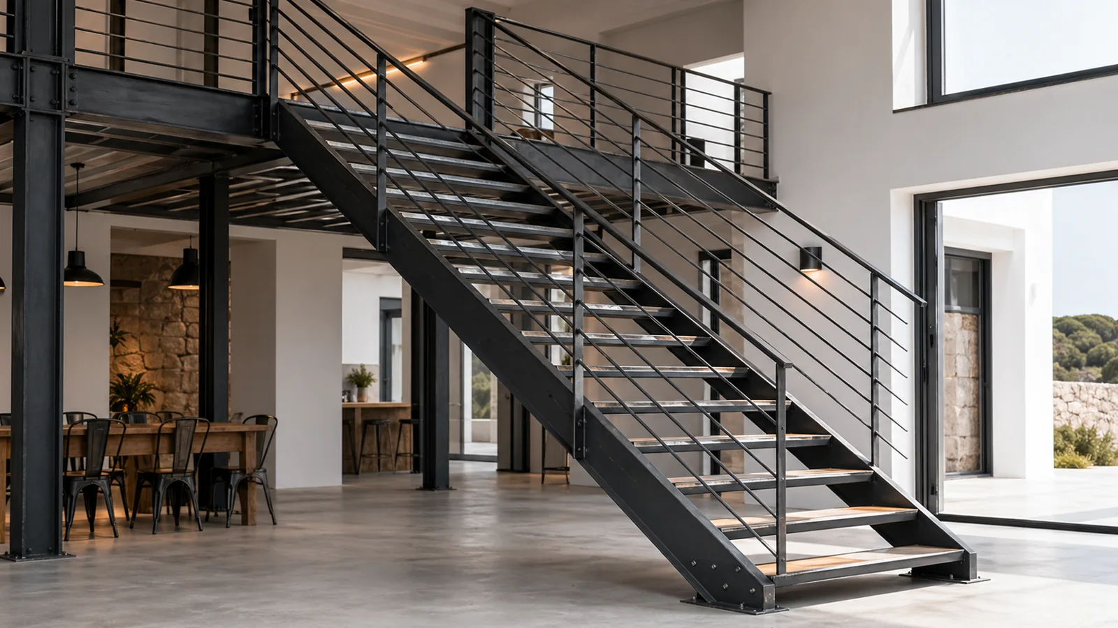 Escaleras metálicas en Menorca