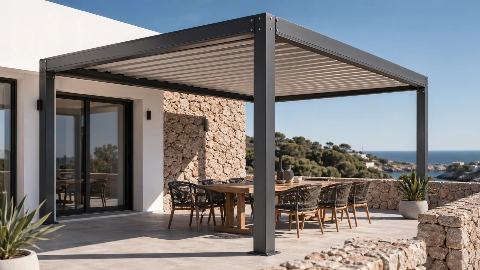 Pérgolas metálicas en Menorca